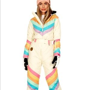 Retro Rainbow 🌈 Ski Suit XS